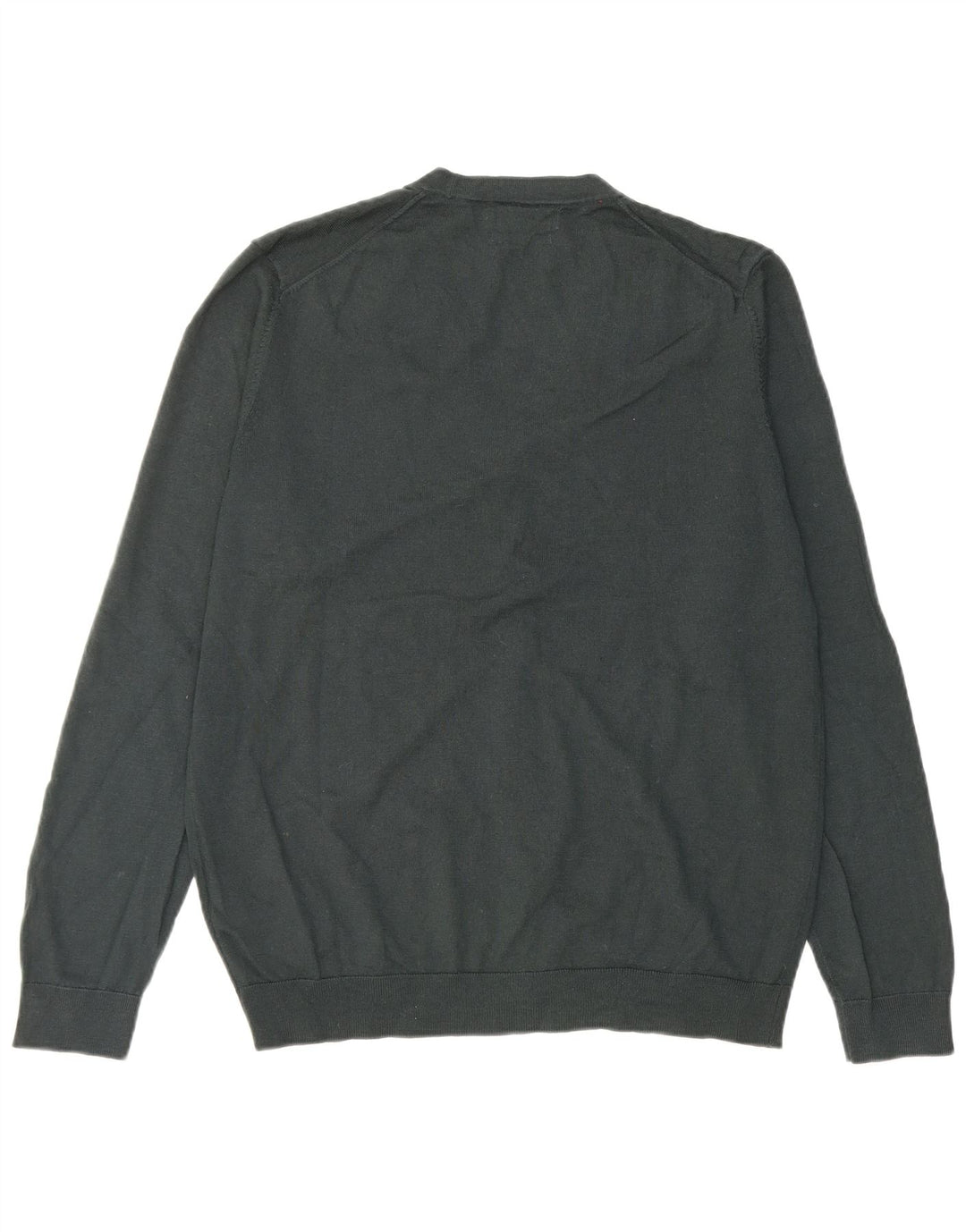 Marks & Spencer Herre Cardigan Sweater Stor Grøn Merinould