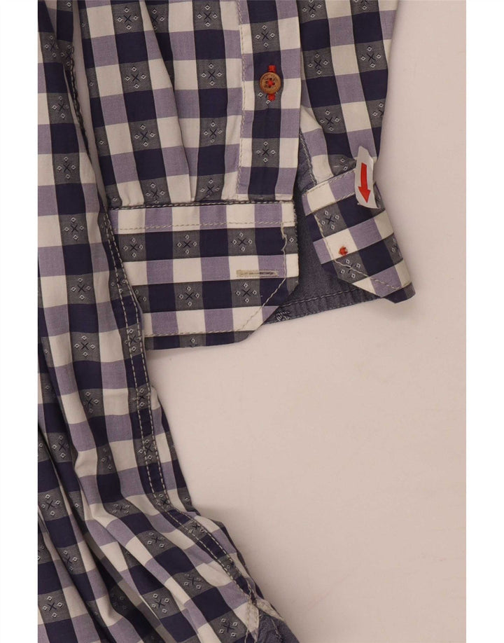 Ted Baker Herreskjorte str. 4 Large Purple Gingham Cotton