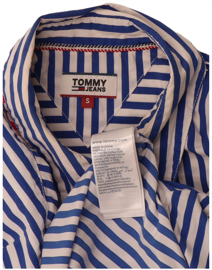 Tommy Hilfiger herreskjorte lille blå nålestribet bomuld