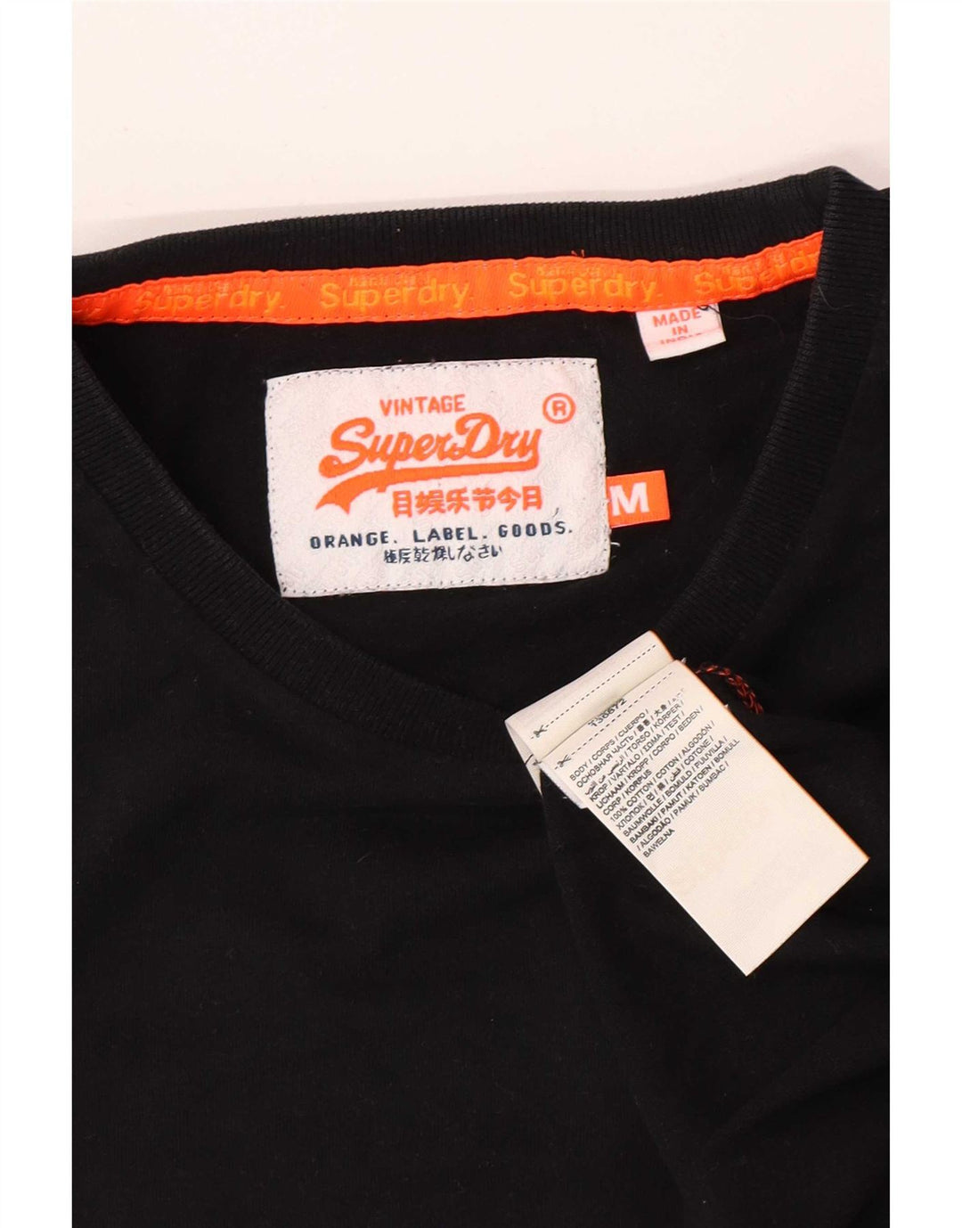 Superdry T-shirt top mellem sort bomuld til mænd