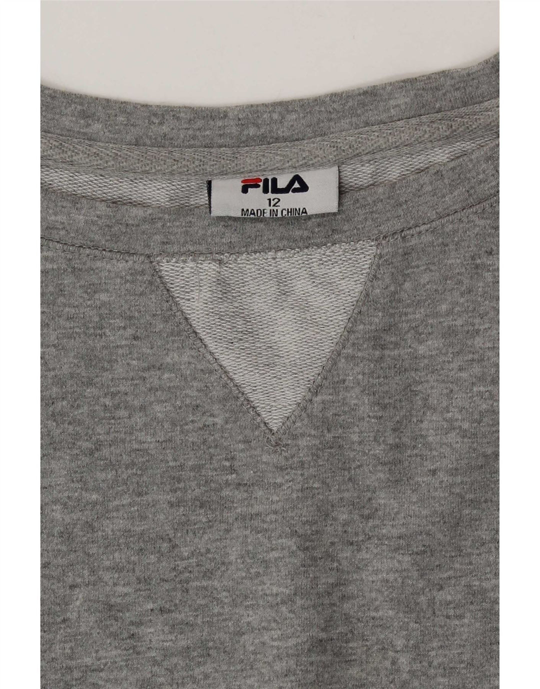 Fila Dame Sweatshirt Jumper UK 12 Medium Grey Colourblock