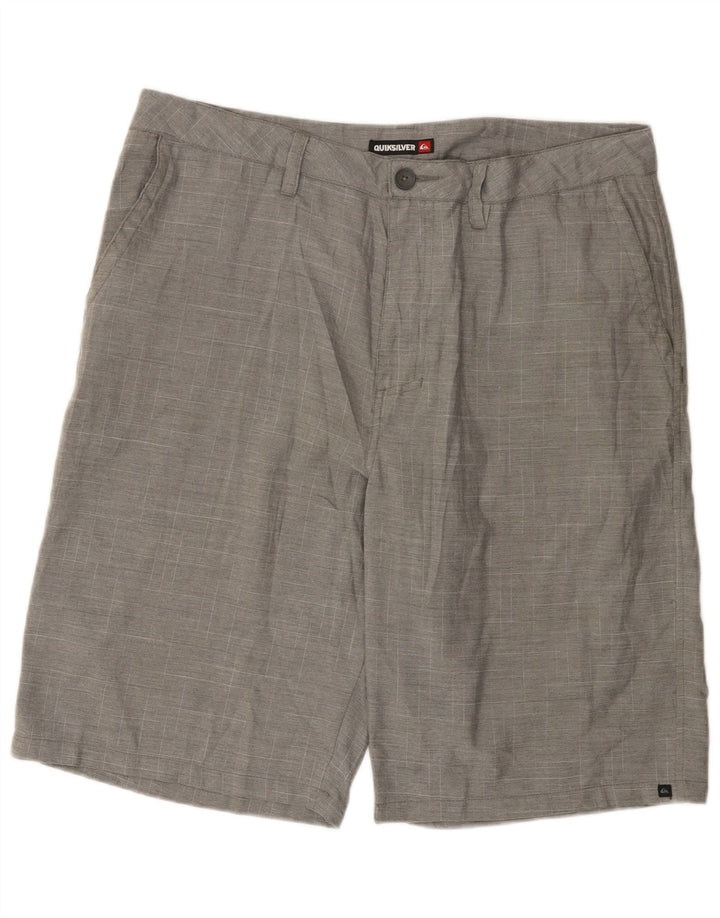 Quiksilver Chino Shorts til mænd W38 XL Grå Flecked Polyester
