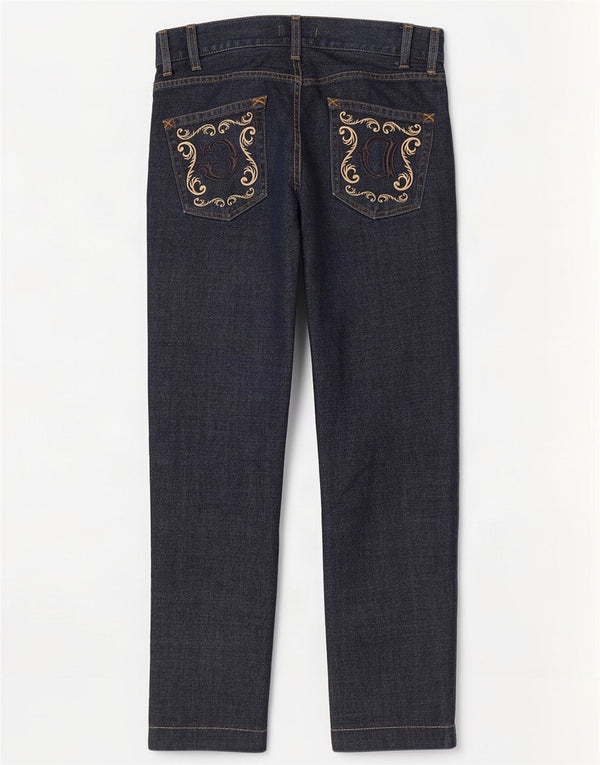 Dolce & Gabbana Dame Slim Jeans IT 46 Large W30 L29 Marineblå Bomuld