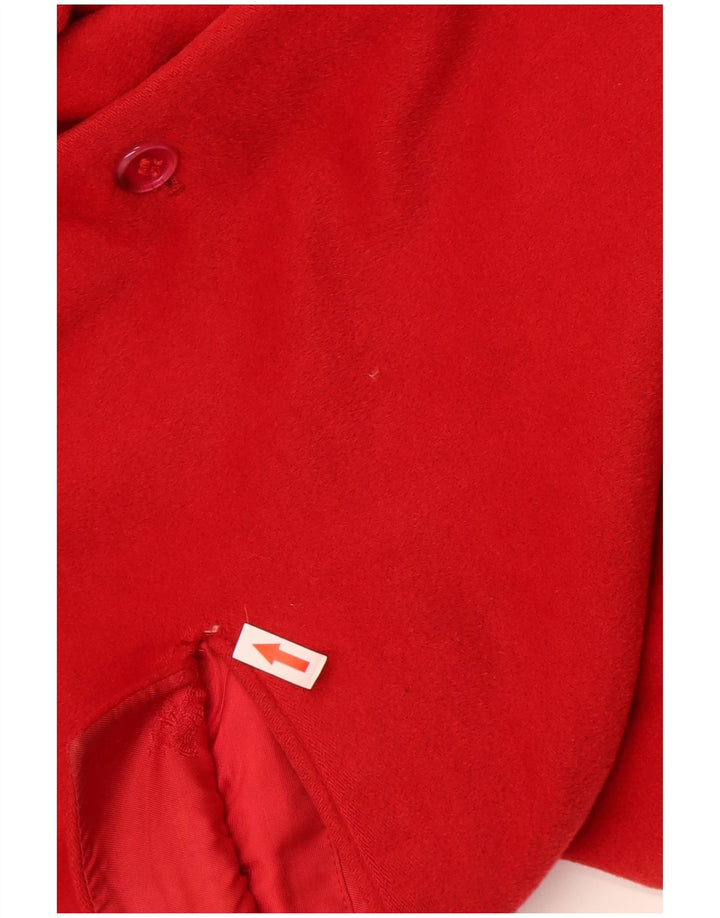 Burberry Dame Overfrakke UK 14 Large Red Wool Classic