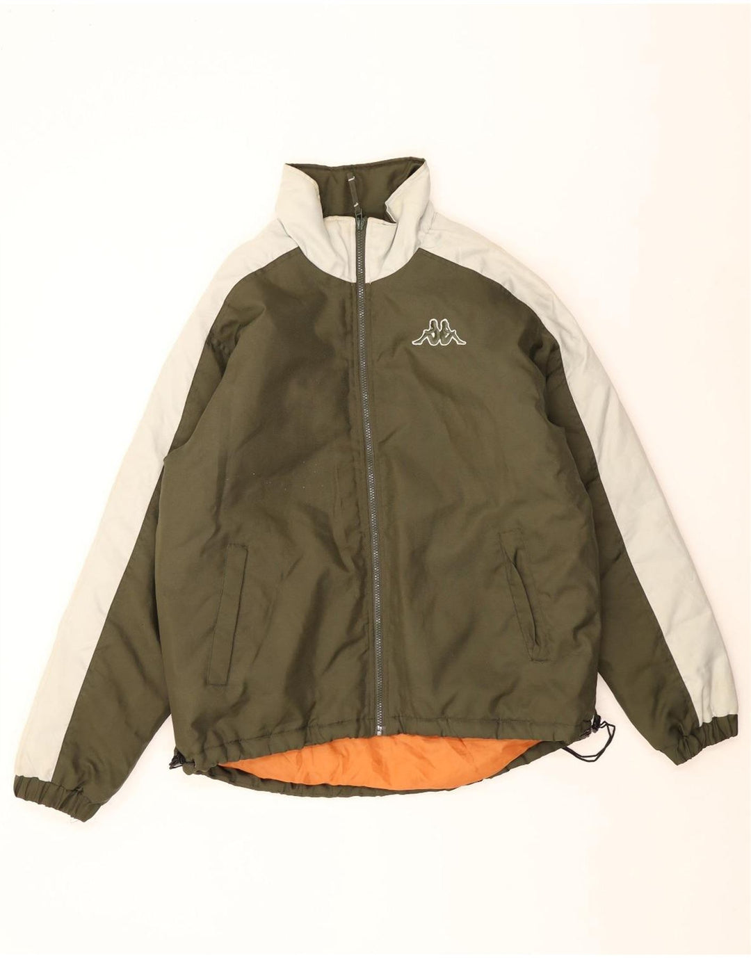 Kappa Polstret Herrejakke UK 38 Medium Khaki Colourblock Polyester