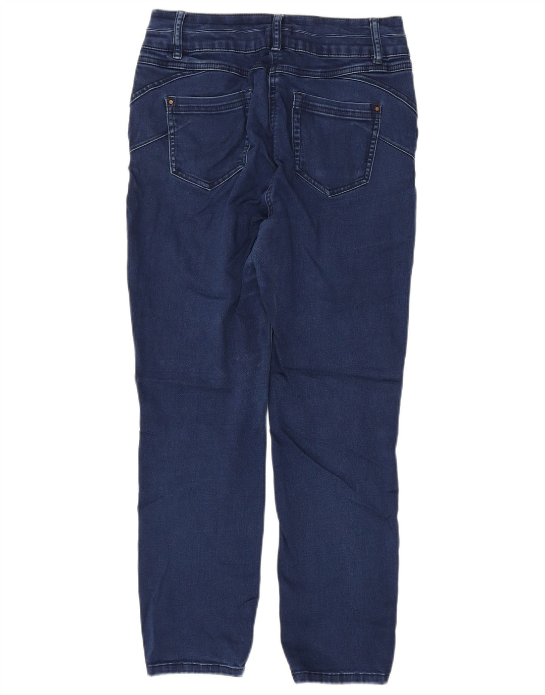 M&Co Dame Straight Jeans UK 12 Medium W32 L28 Marineblå Bomuld