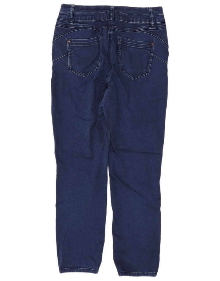 M&Co Dame Straight Jeans UK 12 Medium W32 L28 Marineblå Bomuld