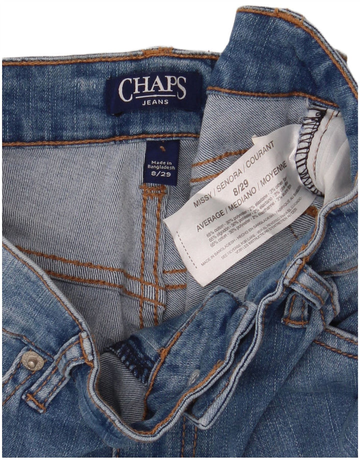 CHAPS Dame Kick Mid Rise Cropped Jeans US 8 Medium W29 L26 Blå Bomuld