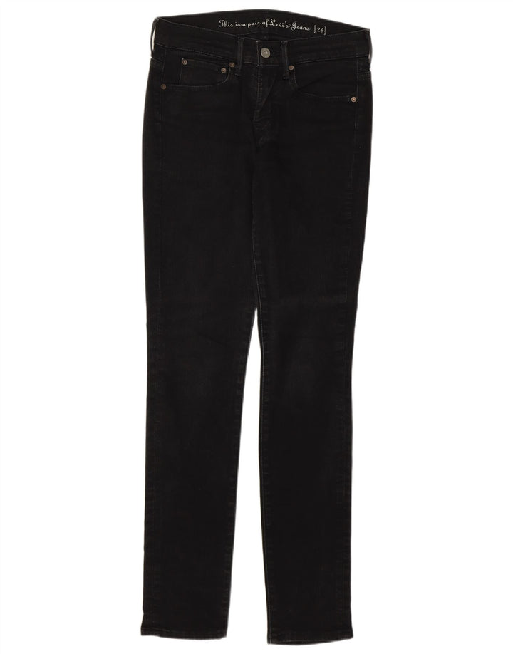 Levi's skinny jeans til kvinder W28 L30 sort bomuld