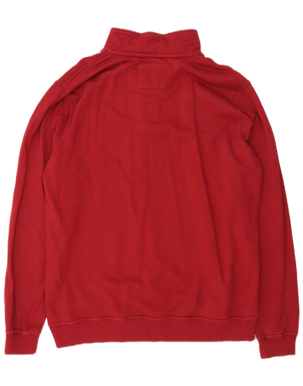 Besætningsbeklædning Herre Zip Neck Sweatshirt Jumper 2XL Bourgogne bomuld