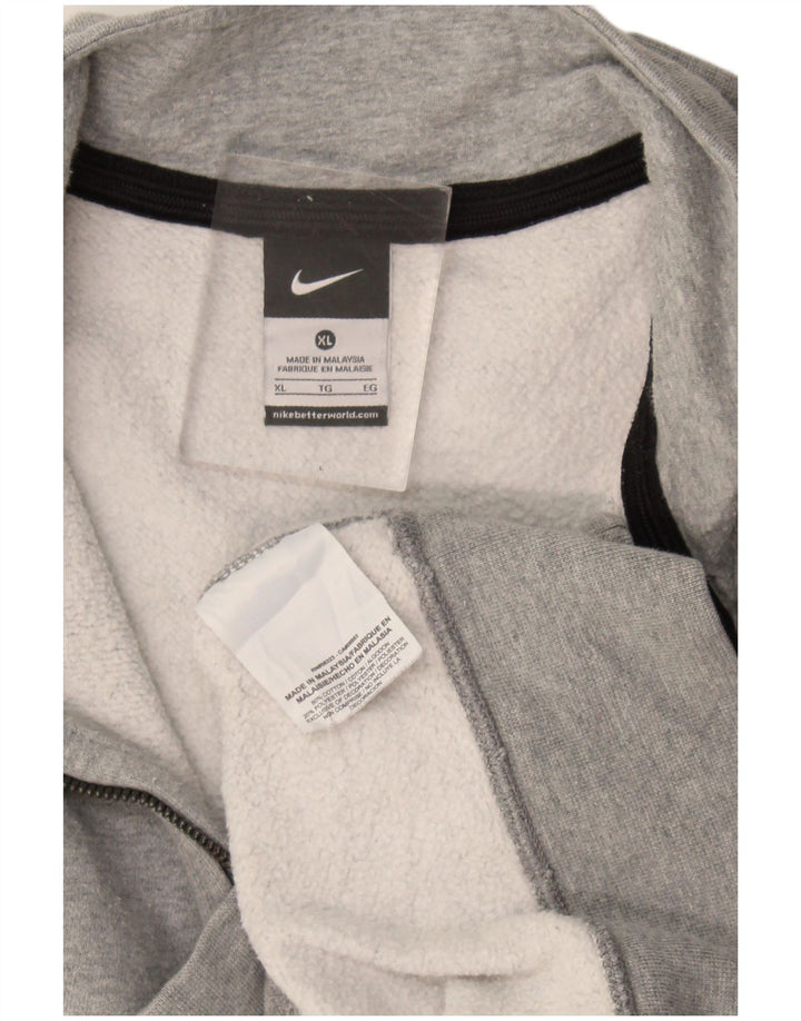Nike Sweatshirt med lynlås til mænd XL Grå bomuld
