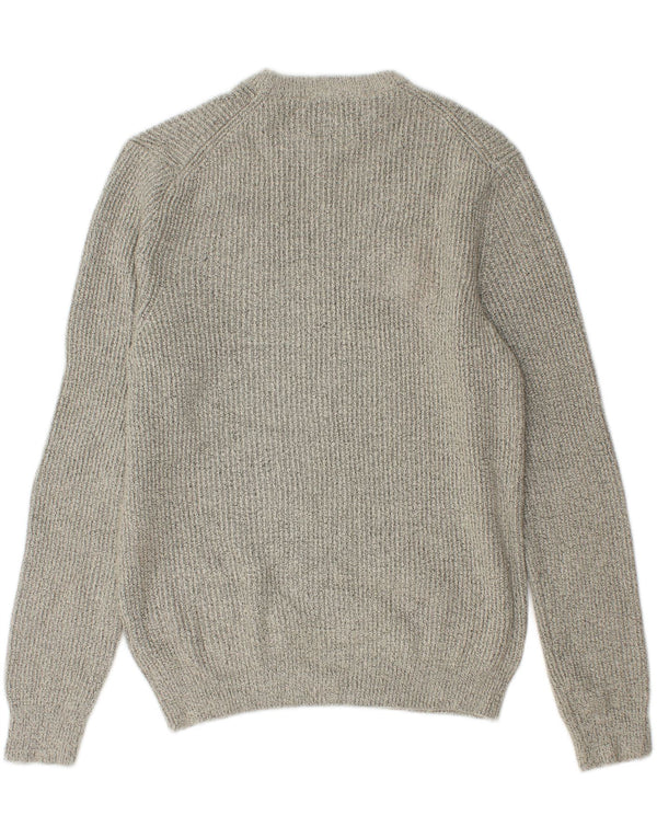 MARKS & SPENCER Herre sweater med rund hals, mellemgrå polyamid