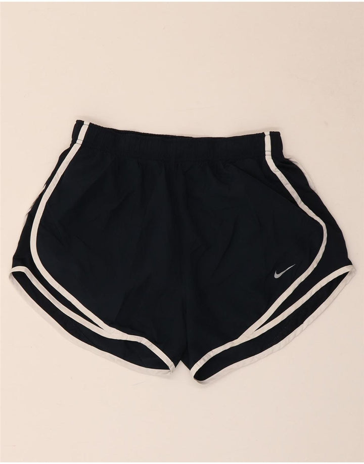 NIKE Dri Fit sportsshorts til kvinder UK 12 Medium Navy Blue