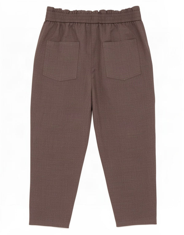 Zara Kvinder Højtaljet Tapered Cropped Trousers 2XL W34 L24 Grå