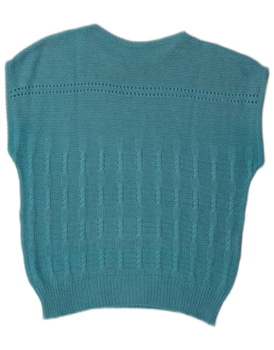 Vintage Dame Vest Tank Top IT 48 XL Blå