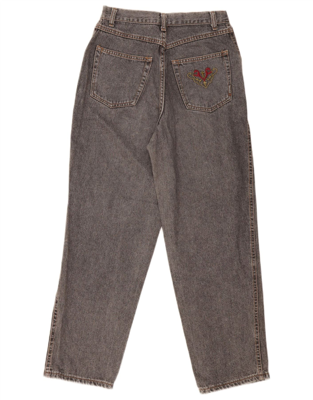 Vintage kvinders højtaljede koniske jeans IT 46 Large W28 L29 Grå bomuld