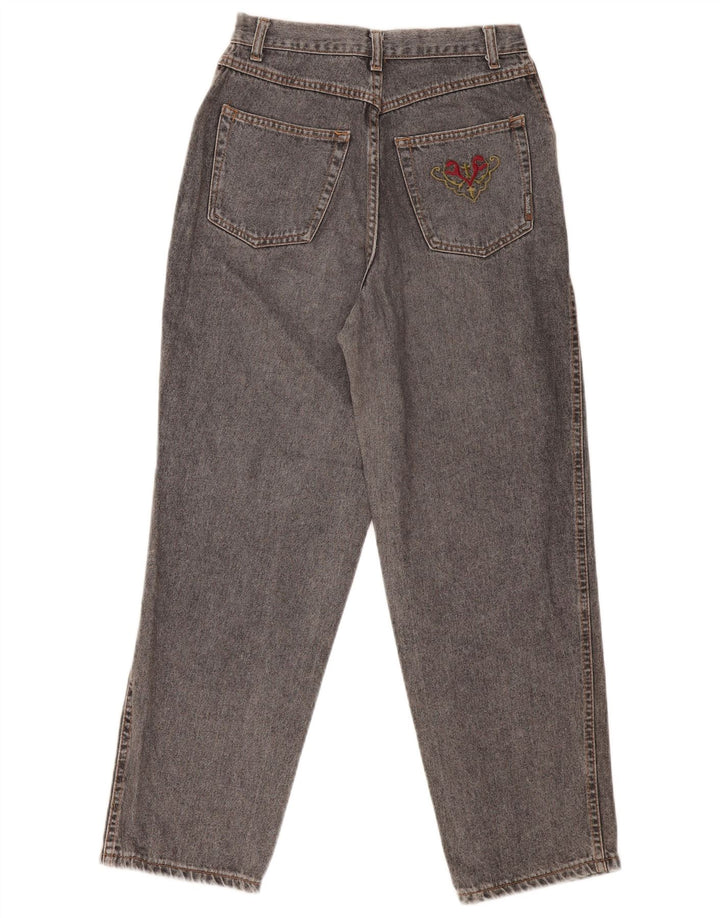 Vintage kvinders højtaljede koniske jeans IT 46 Large W28 L29 Grå bomuld