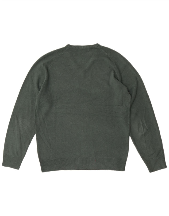 Marks & Spencer Herre Blue Harbor V-hals sweater lille grøn akryl