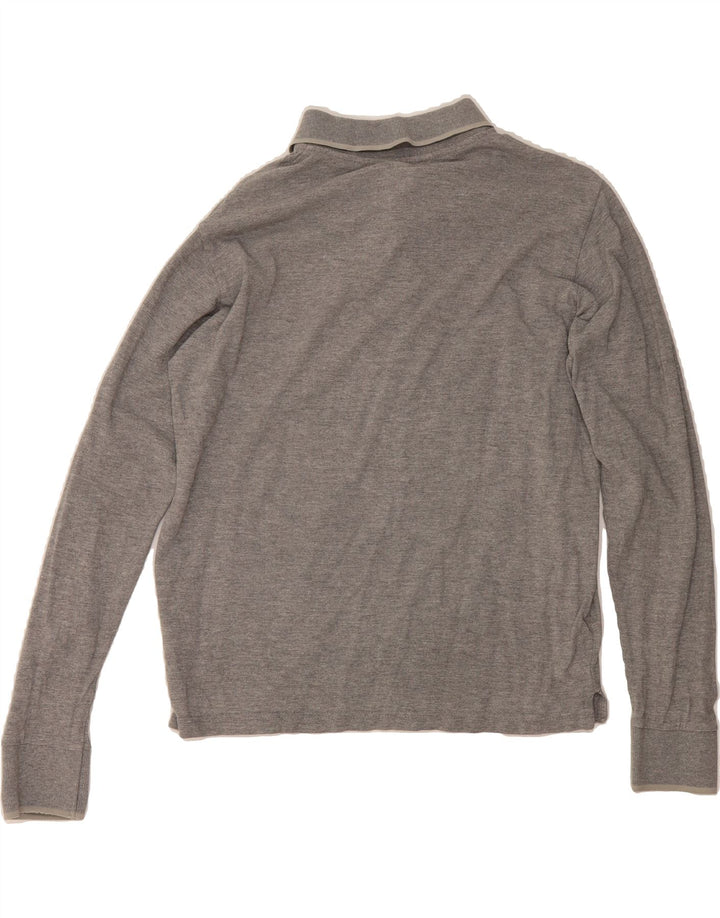 LOTTO Mens Long Sleeve Polo Shirt Medium Grey Cotton Vintage Lotto and Second-Hand Lotto from Messina Hembry 