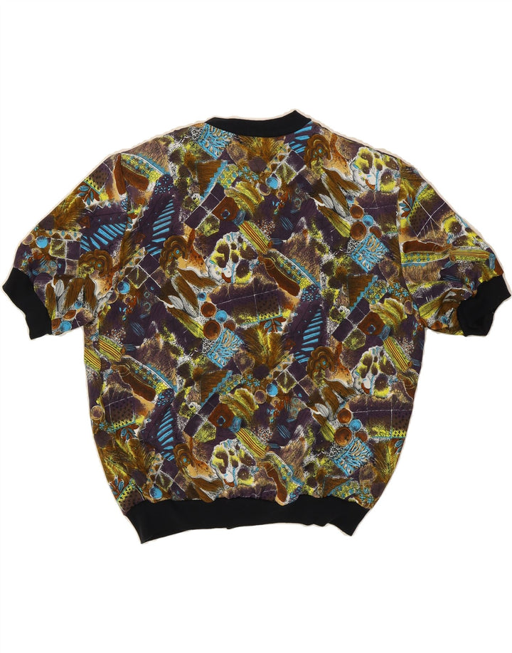 VINTAGE Womens Abstract Pattern Shirt Blouse UK 14 Large Multicoloured Vintage Vintage and Second-Hand Vintage from Messina Hembry 