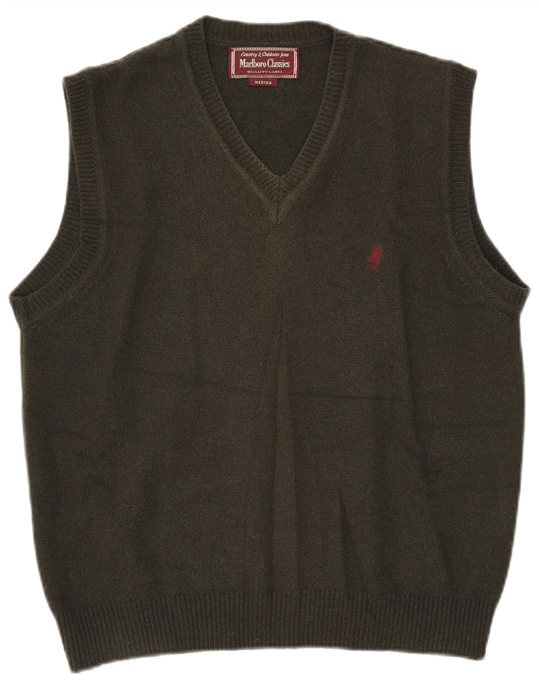 Marlboro Classics Herrevest Tank Top Medium Khaki Wool