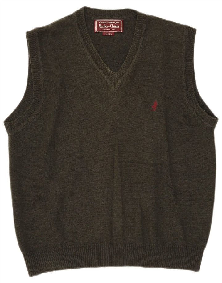 Marlboro Classics Herrevest Tank Top Medium Khaki Wool