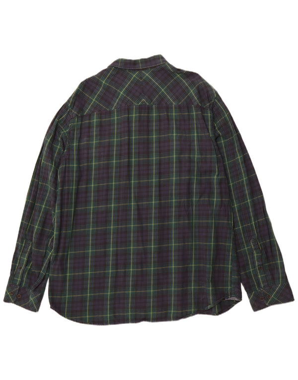 TIMBERLAND Herre Earthkeepers Slim Fit Flannel Shirt 3XL Navy Blue Check