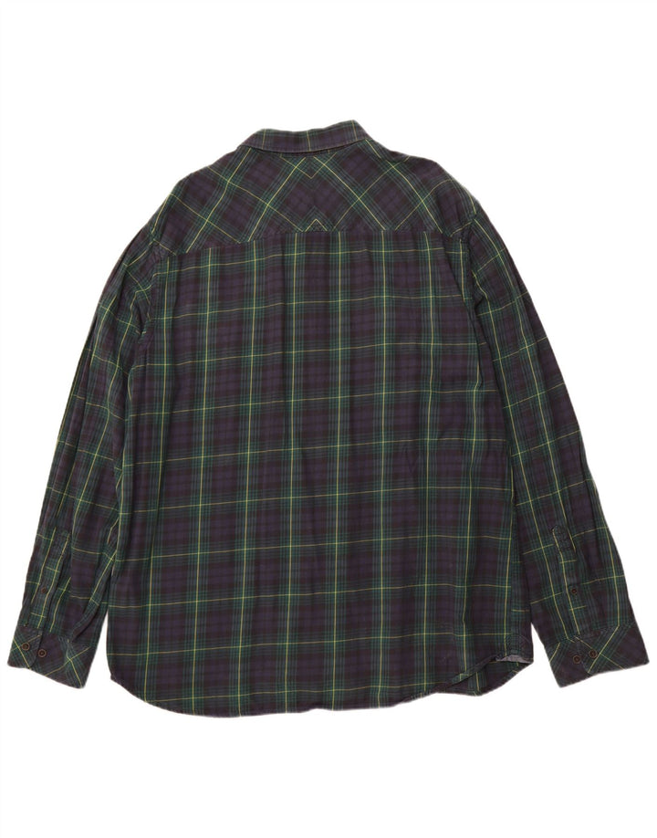 TIMBERLAND Herre Earthkeepers Slim Fit Flannel Shirt 3XL Navy Blue Check