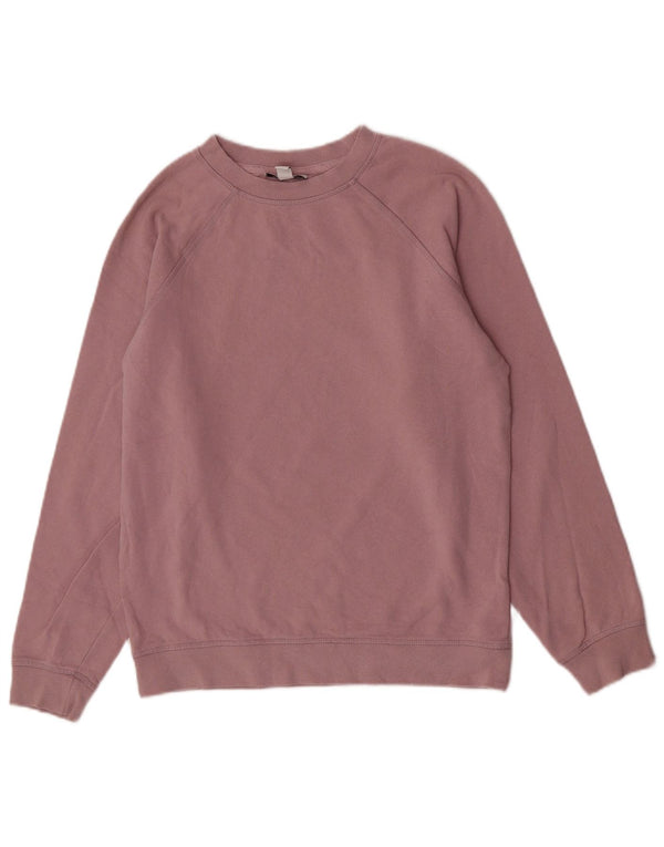 Topshop Dame Oversized Sweatshirt Jumper UK 8 Small Pink Bomuld