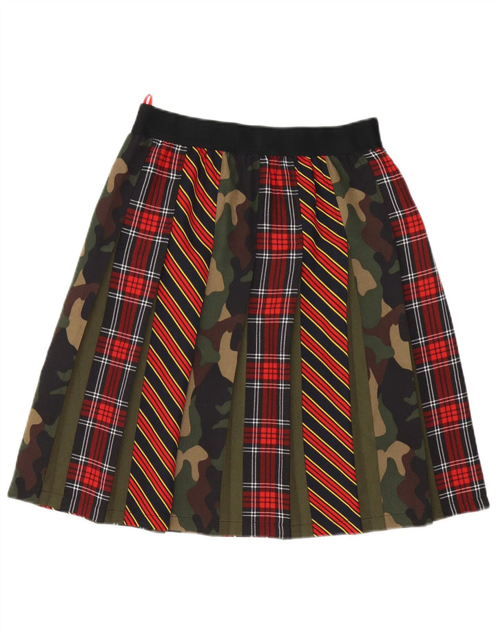 Benetton Dame A-Line nederdel Small W26 Multicolor Camouflage Polyester