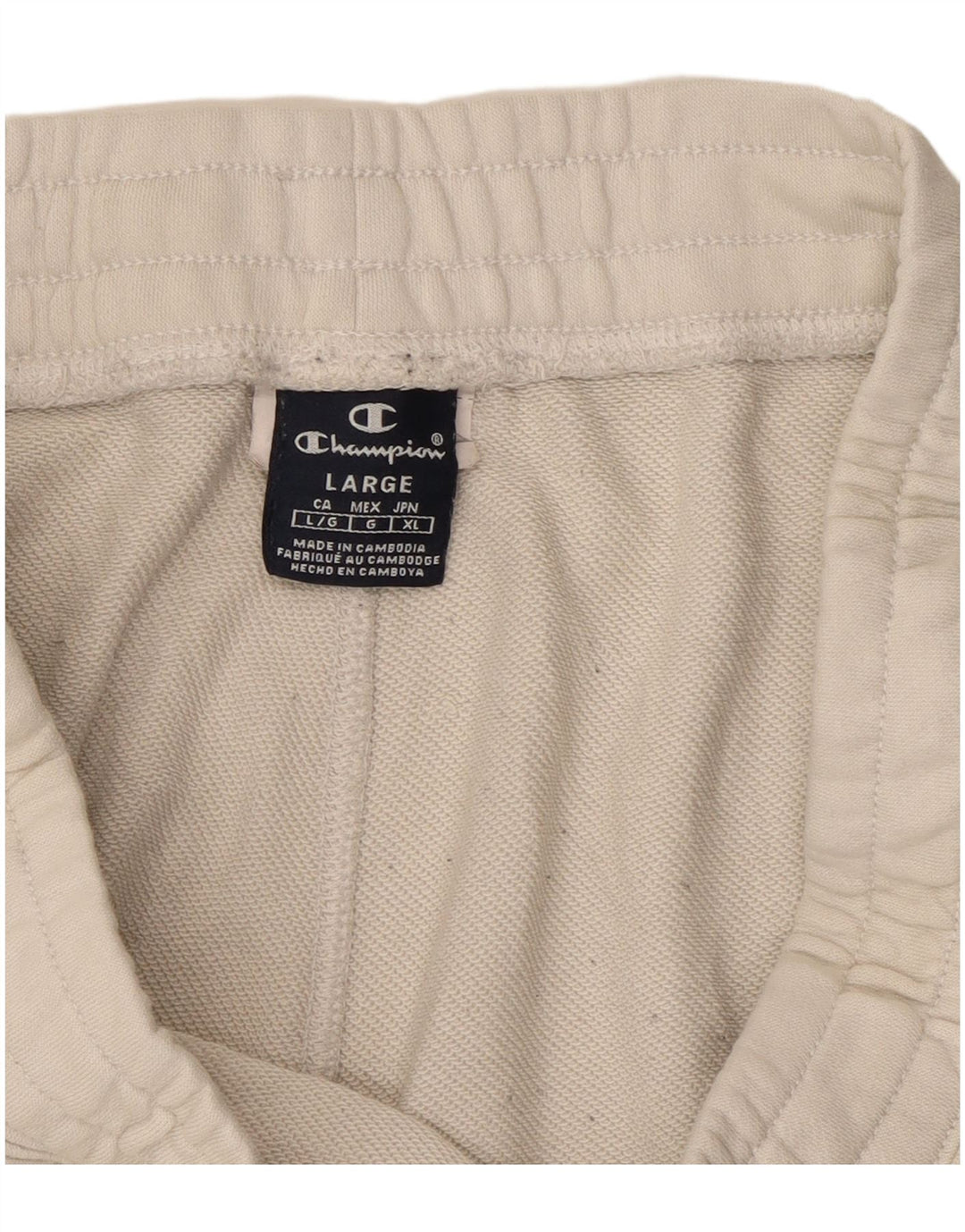 Champion Herre grafiske sportsshorts Large White Colourblock
