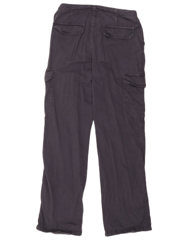 Zara Dame Straight Cargo Bukser EU 38 Small W28 L31 Navy Blue