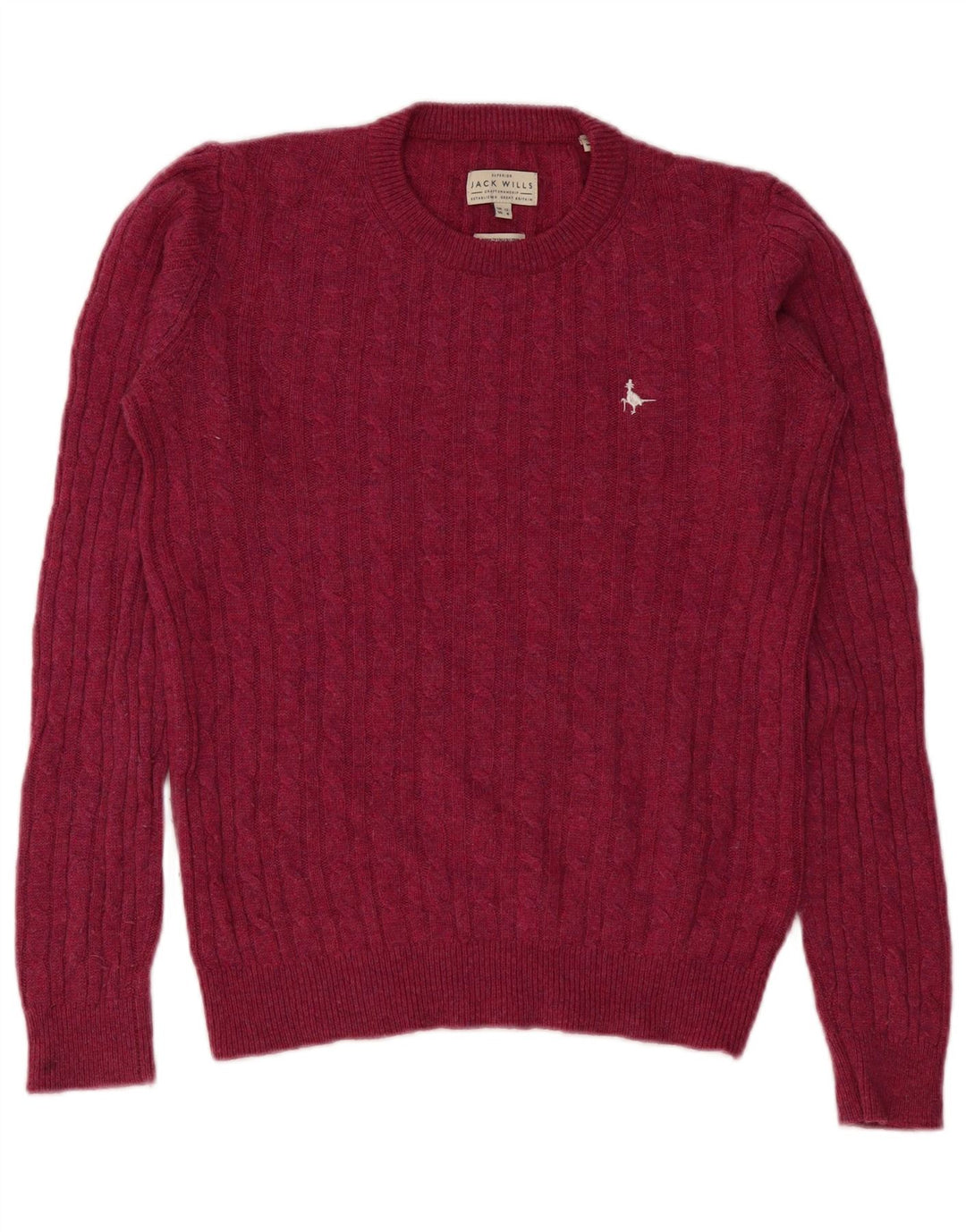 Jack Wills Dame Jumper Sweater UK 12 Medium Burgundy