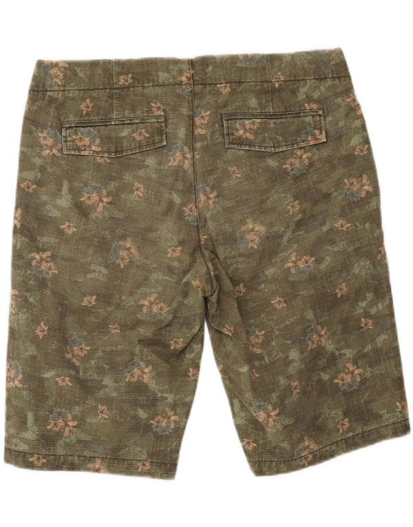 Sisley Herre Chino Shorts IT 46 Small W32 Khaki Floral Bomuld