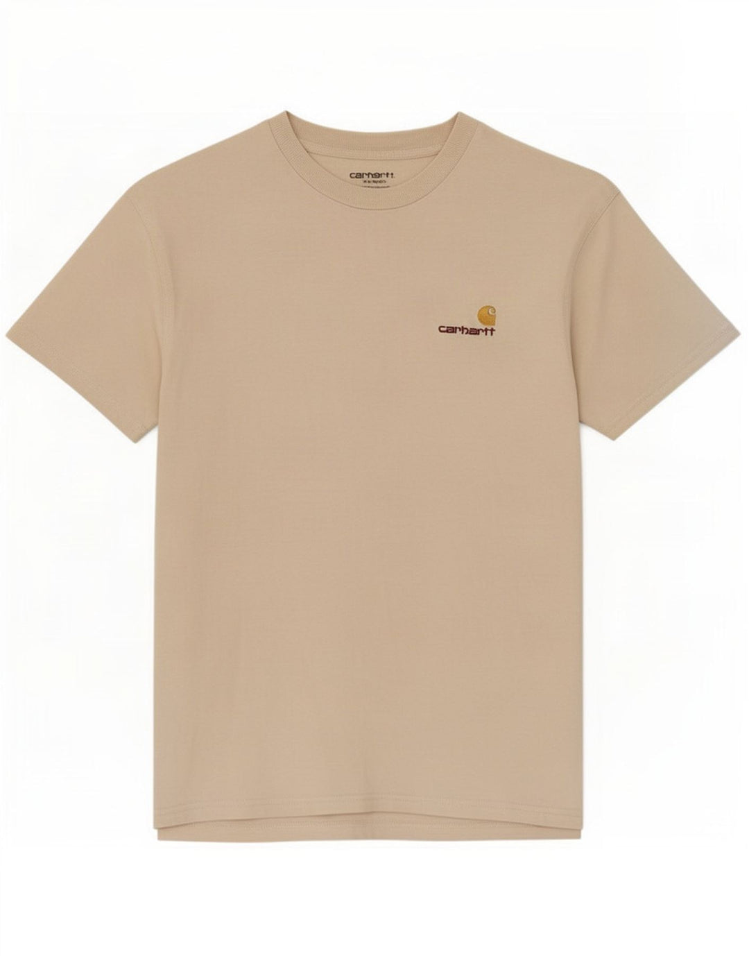 Carhartt Herre Regular T-Shirt Top Small Beige Cotton