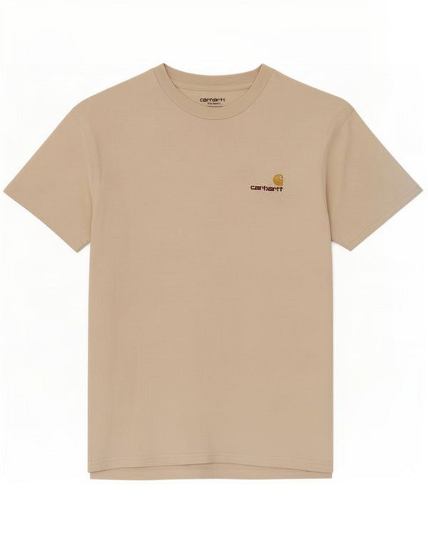 Carhartt Herre Regular T-Shirt Top Small Beige Cotton