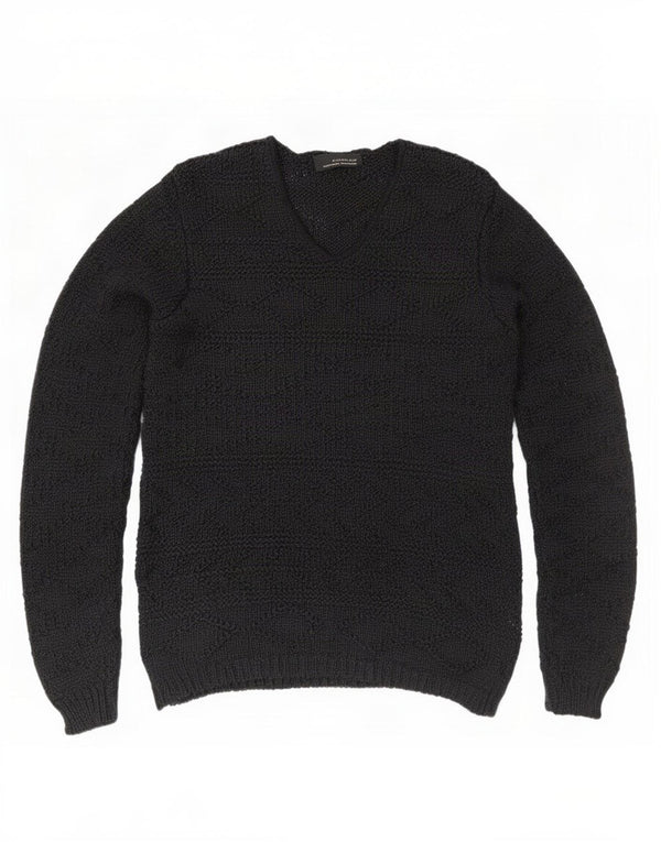 Zara Herre V-hals sweater Medium Sort Akryl