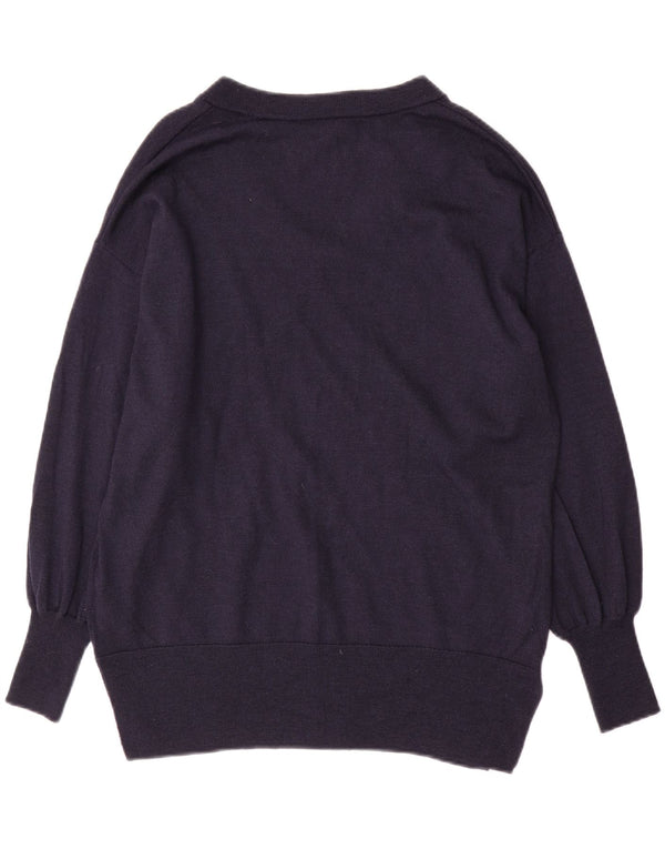 Whistles Dame Oversized V-hals sweater UK 10 Small Navy Blue