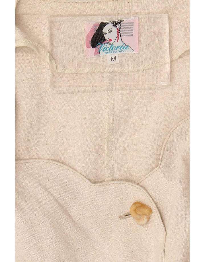 Vintage dameskjortekjole UK 14 Medium Beige