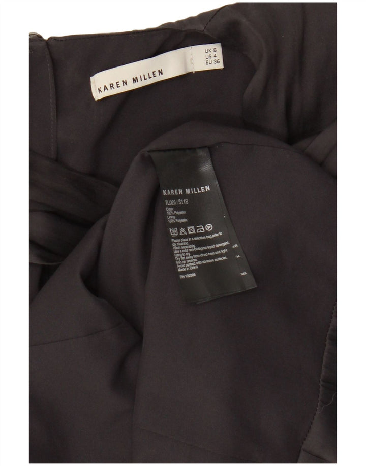 Karen Millen Dame ærmeløs bluse Top UK 8 Small Black Polyester