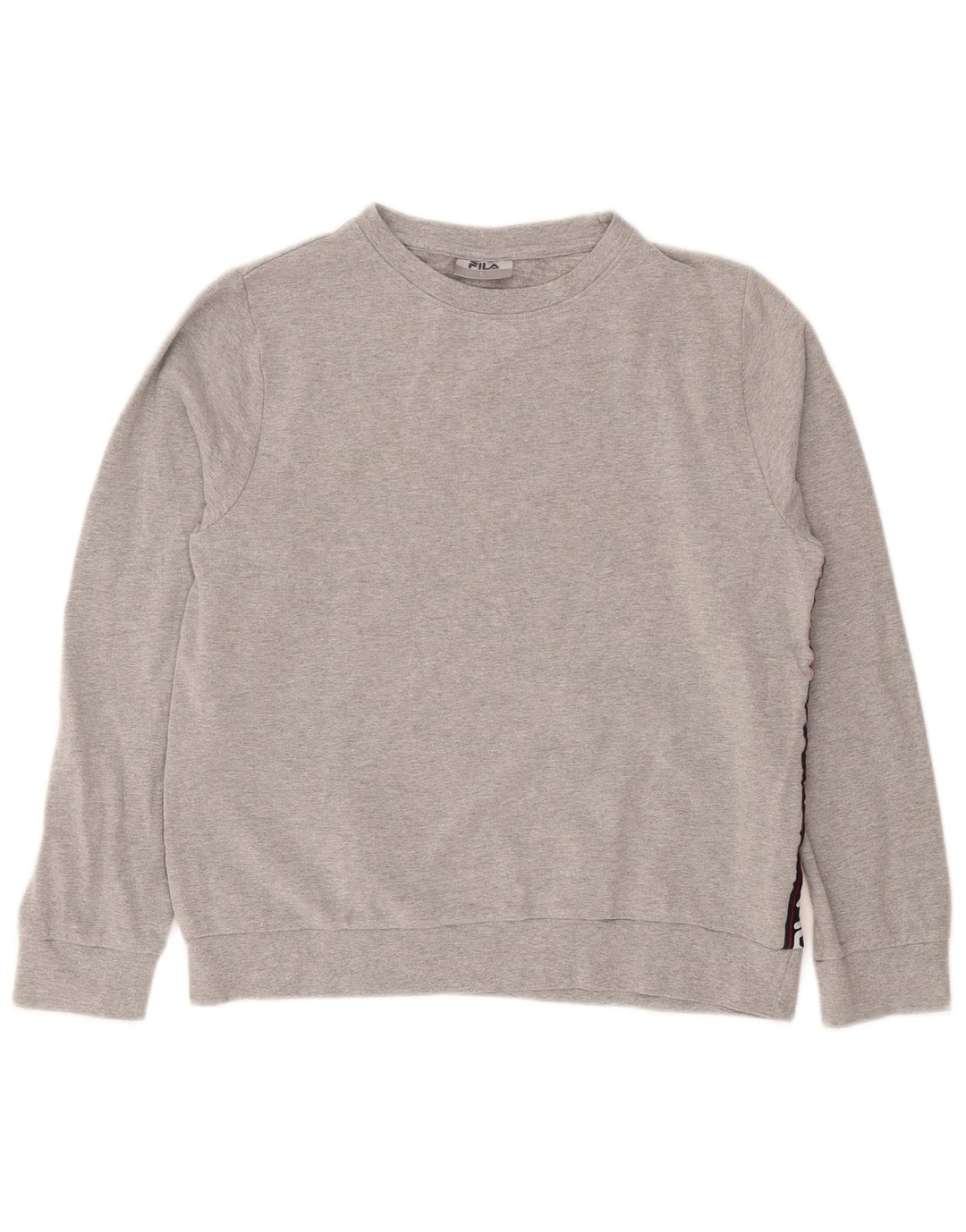 Fila Dame Grafisk Sweatshirt Jumper UK 16 Stor Grå Bomuld