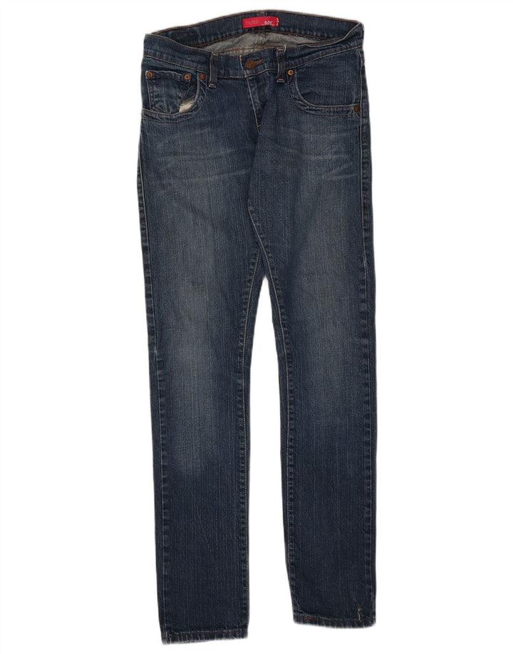 Levi's Dame 504 Vippede Slim Jeans US 5 Medium W30 L32 Blå Bomuld