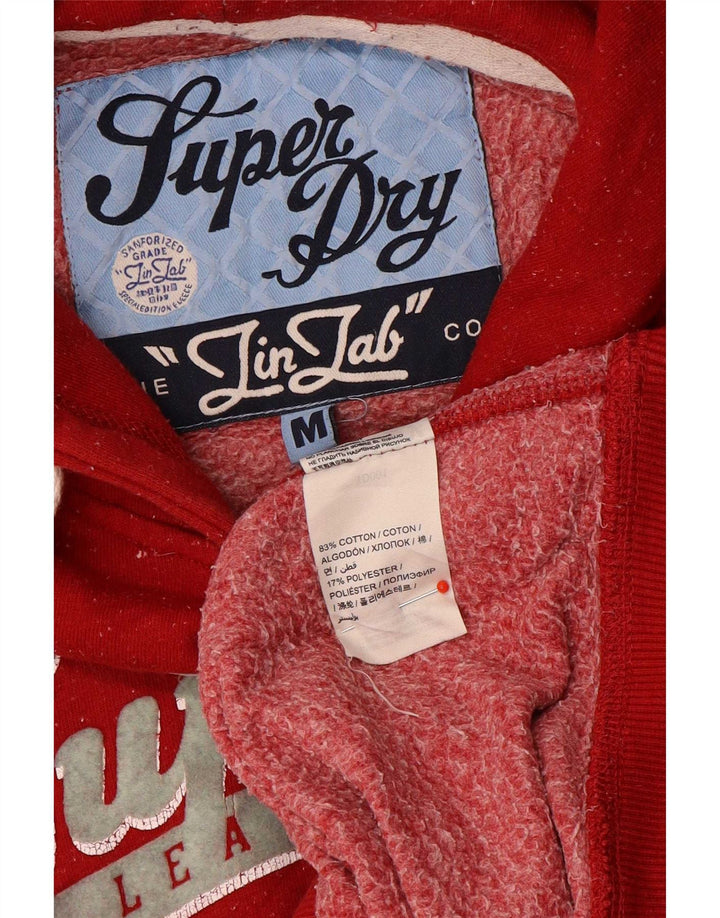 Superdry Grafisk hættetrøje til mænd Medium rød bomuld