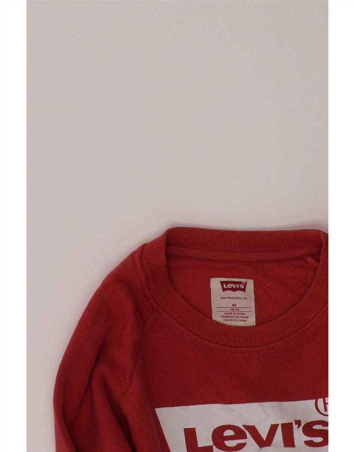 LEVI'S piger grafisk sweatshirt trøje 5-6 år Pink