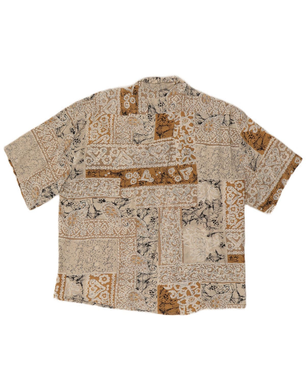 Tipo' S Kortærmet Herreskjorte XL Beige Floral