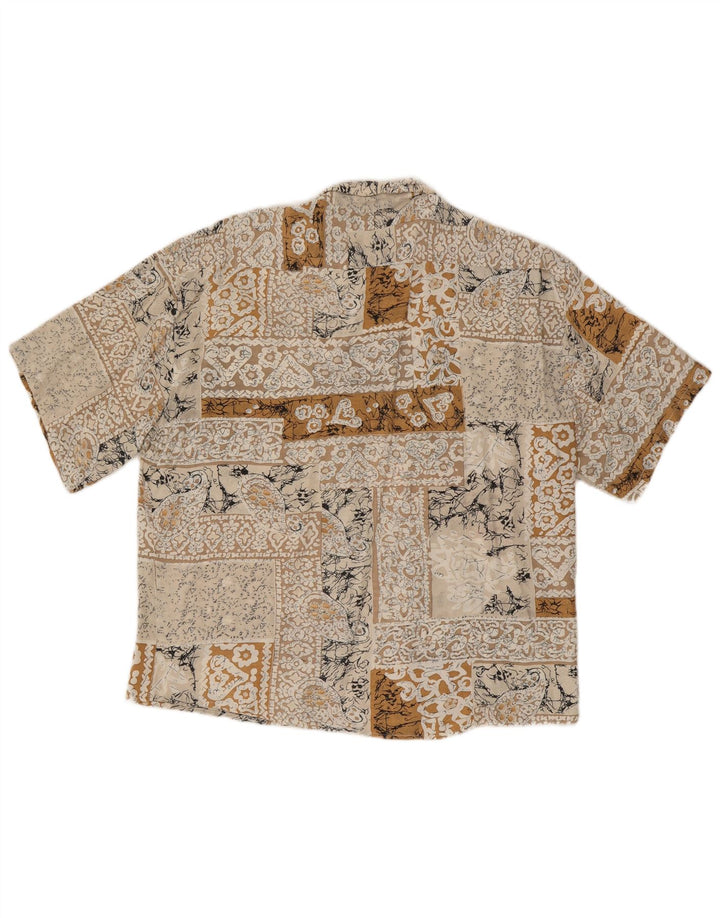 Tipo' S Kortærmet Herreskjorte XL Beige Floral
