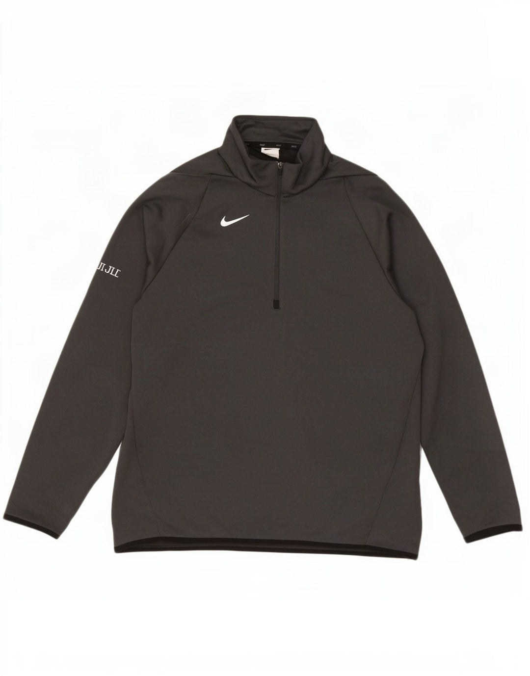 Nike Herre Dri Fit Pullover med lynlås-hals Træningsdragt Top Stor grå polyester