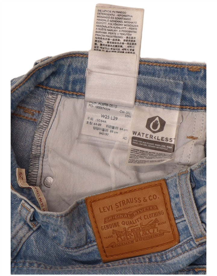 LEVI'S Womens Straight Jeans W25 L28 Blue Cotton