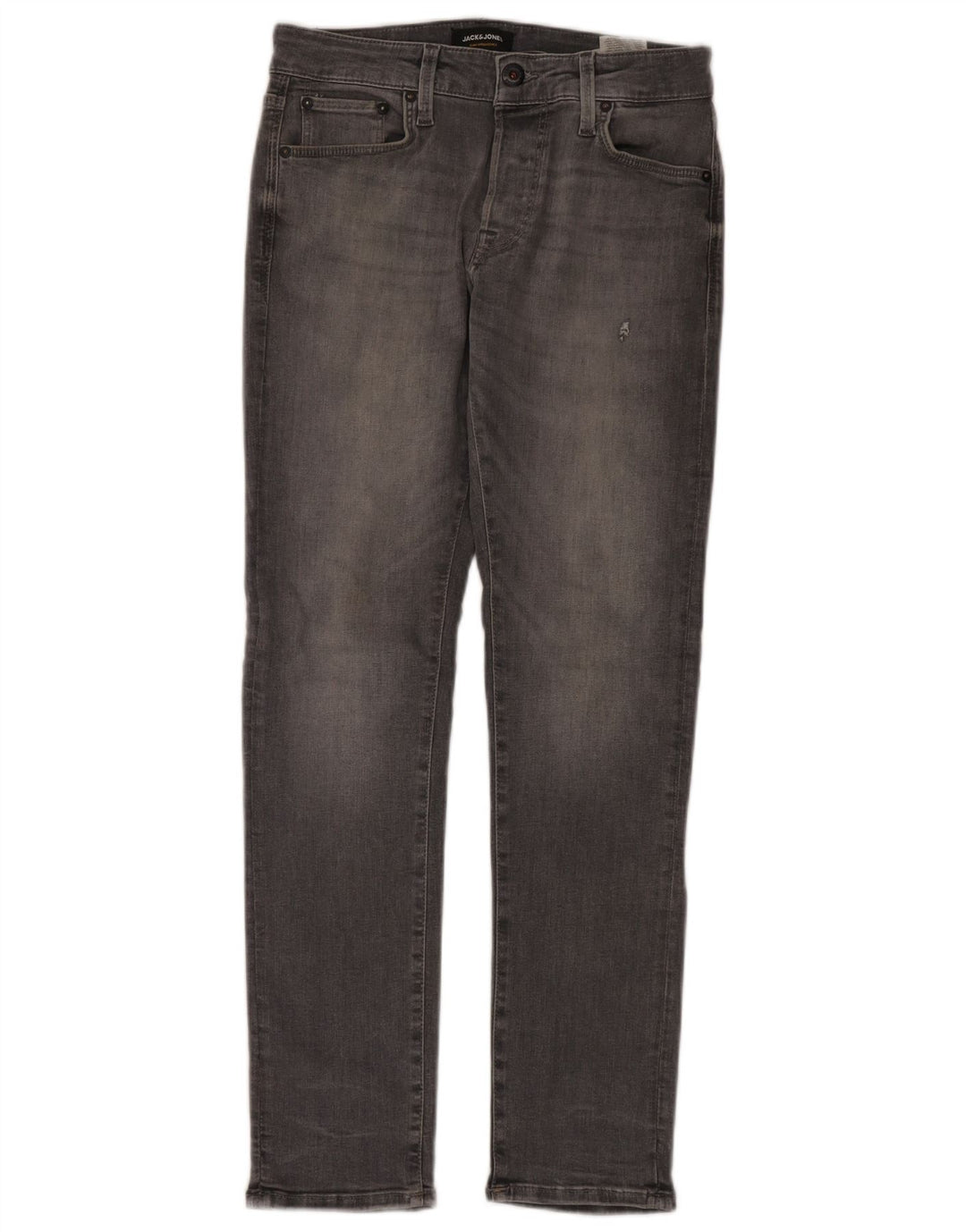 JACK & JONES Slim Jeans til mænd W28 L30 Grå bomuld