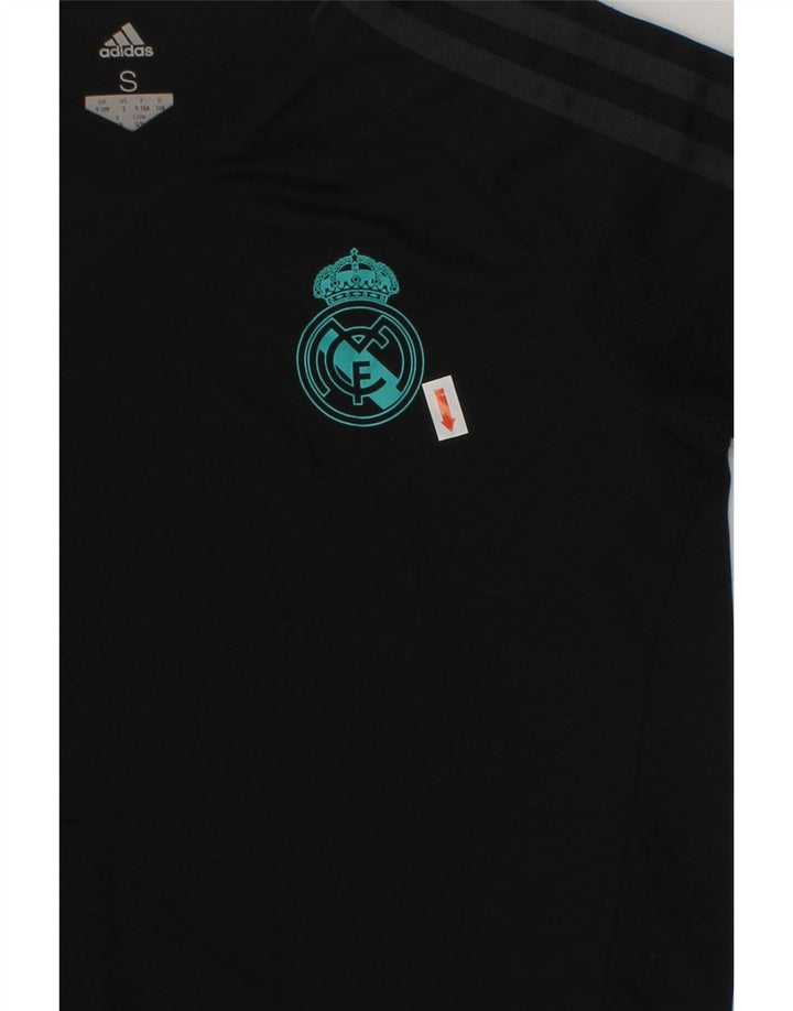 ADIDAS Boys Climacool T-Shirt Top 9-10 Years Black Polyester | Vintage Adidas | Thrift | Second-Hand Adidas | Used Clothing | Messina Hembry 